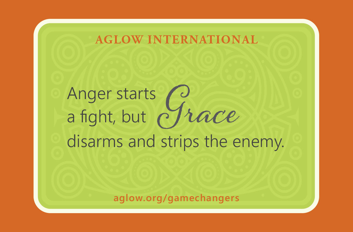 Anger starts a fight, but Grace disarms and strips the enemy.