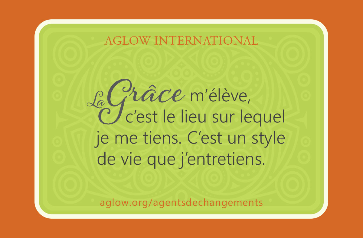 La Grâce m’élève, c’est le lieu sur lequel je me tiens. C’est un style de vie que j’entretiens.
